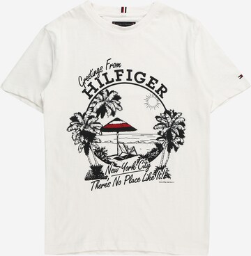 TOMMY HILFIGER Shirt 'GREETINGS FROM' in Wit: voorkant