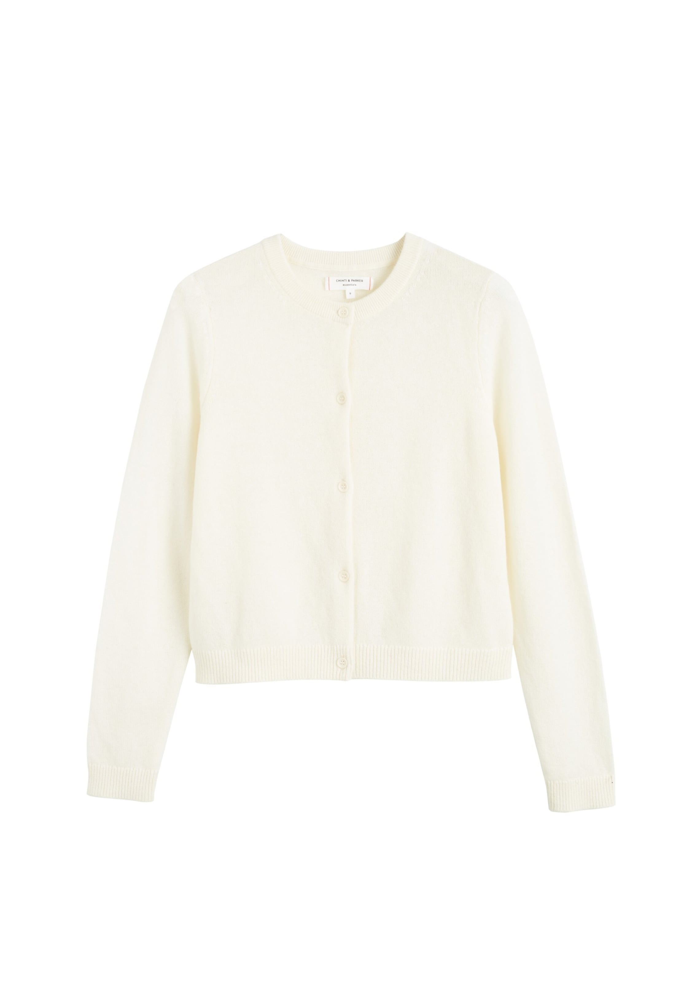 Chinti & Parker Gebreid vest in Beige: voorkant