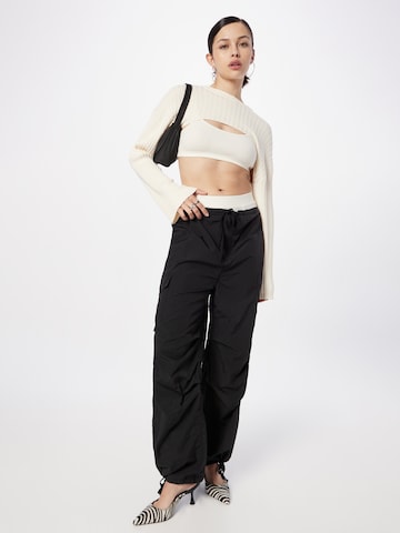 Monki Loose fit Cargo trousers in Black