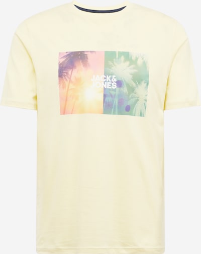 JACK & JONES T-Shirt 'NAVIN' in hellgelb / grün / lila / orange, Produktansicht