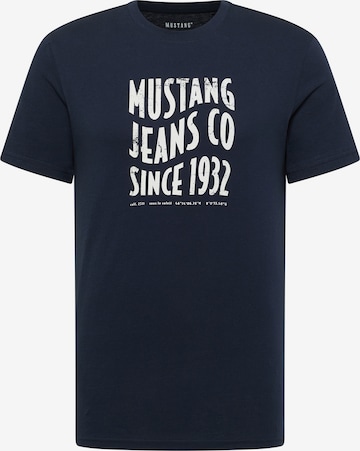 MUSTANG T-Shirt 'Austin' in Blau: Vorderseite
