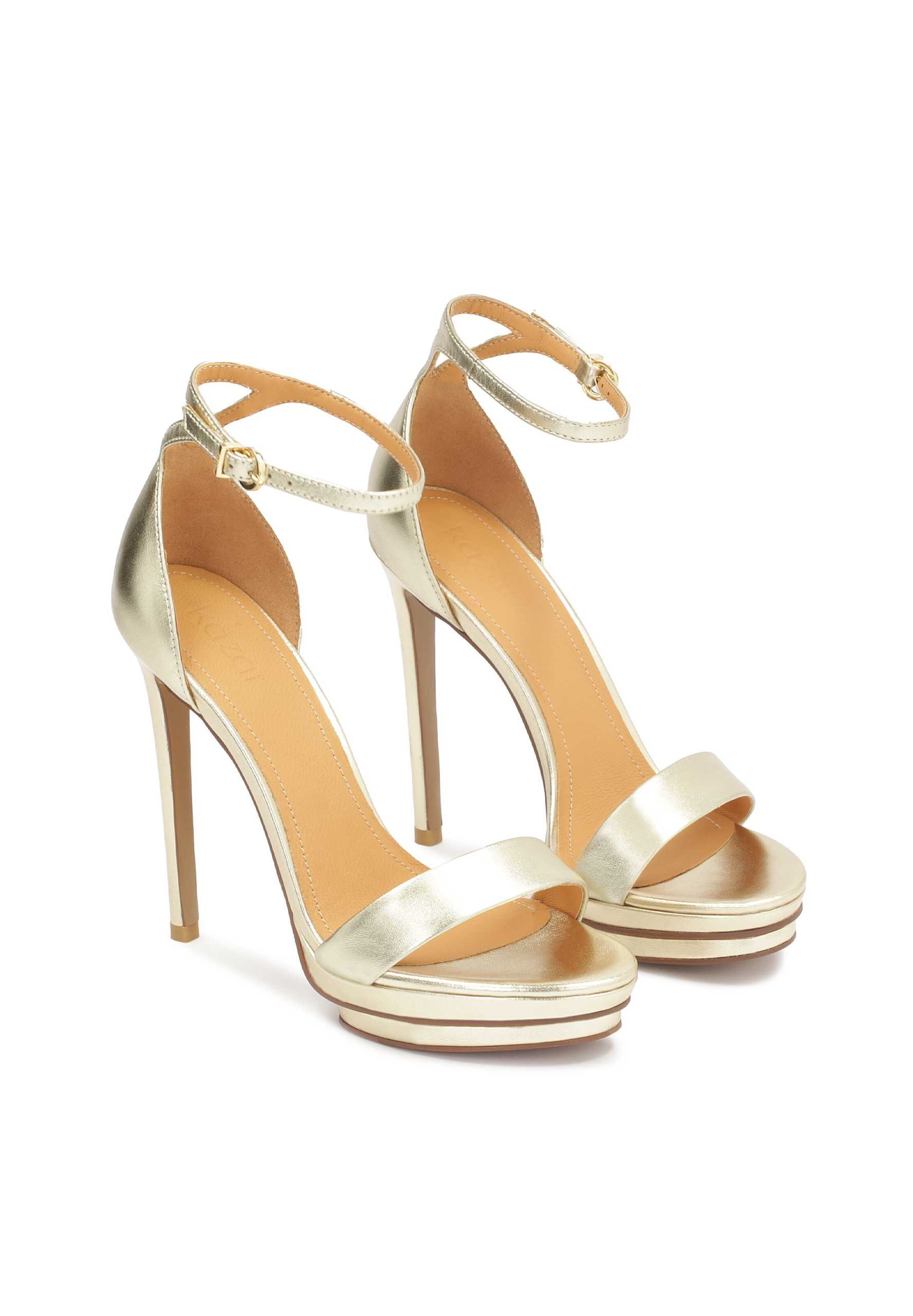 Kazar Páskové sandály – zlatá