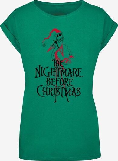 ABSOLUTE CULT T-shirt 'The Nightmare Before Christmas - Santa' en vert / rouge sang / noir, Vue avec produit