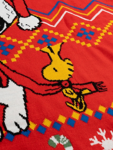 Snoopy & Die Peanuts Pullover 'Weihnachtspullover' in Rot