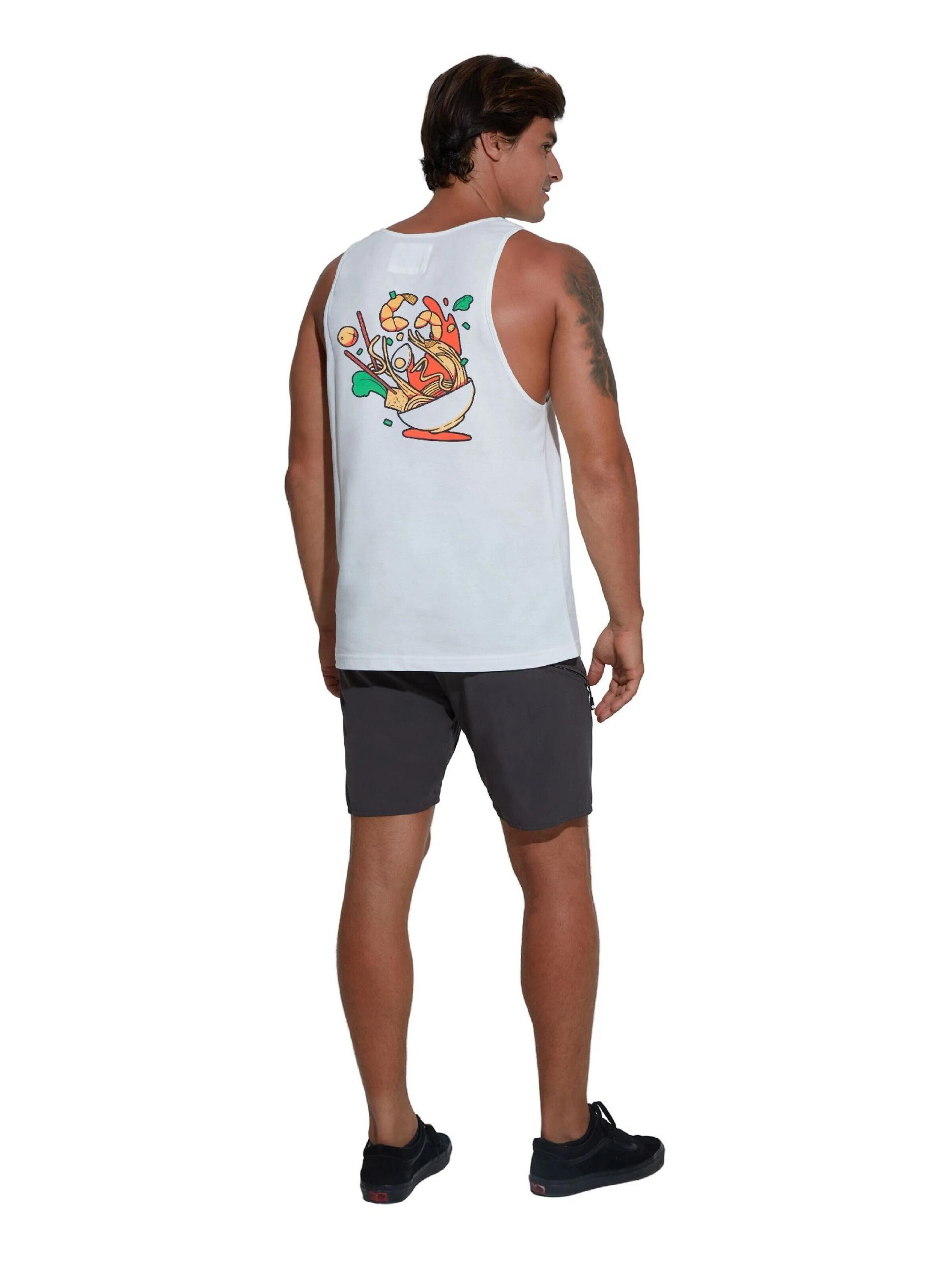 69Slam - Camiseta 'CAMISETA LOOSE FIT ROMAN NOODLE' en blanco