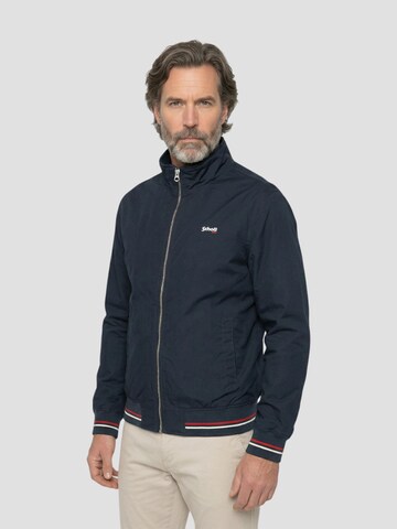 Veste mi-saison Schott NYC en bleu : devant