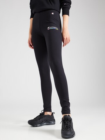 Champion Authentic Athletic Apparel Slimfit Leggings - fekete: elől