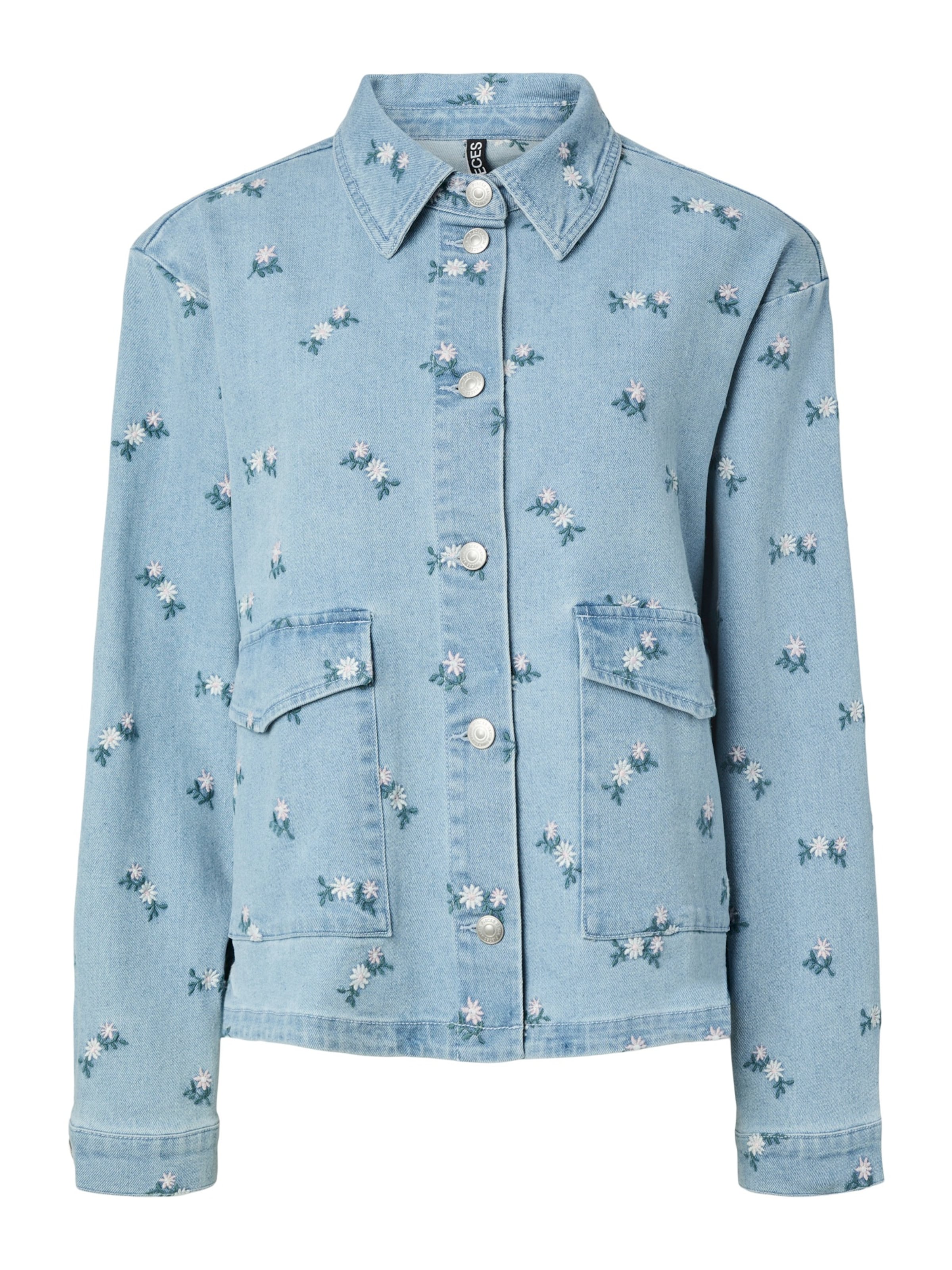 Chemisier 'PCFlora' PIECES en bleu : devant