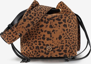 Poche ventrale PINKO en marron : devant