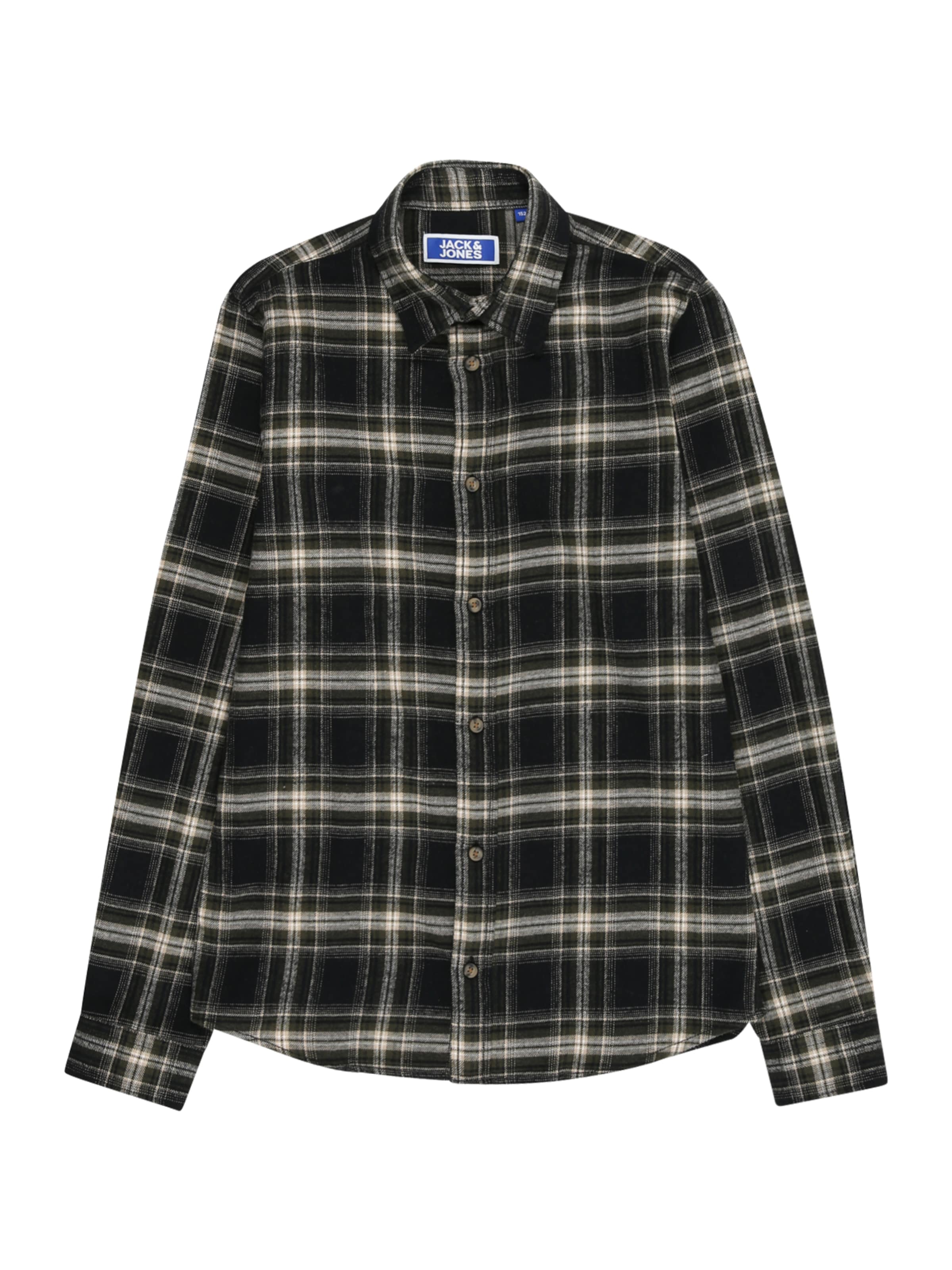 Jack & Jones Junior Regular fit Button up shirt 'JJJOSHUA' in Black: front