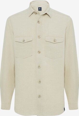 Boggi Milano Regular fit Button Up Shirt in Beige: front