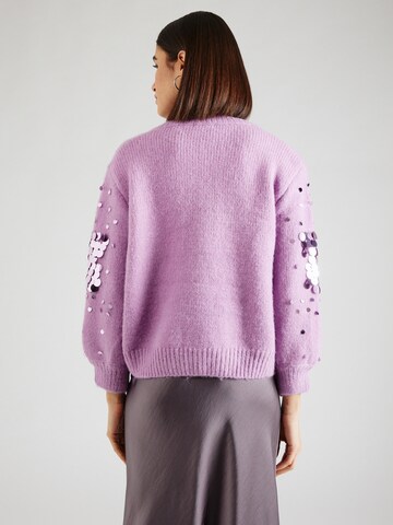 Warehouse Kardigan 'Sequin Detail Button Up Cardigan' – fialová