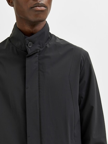 SELECTED HOMME Between-Seasons Coat in Black