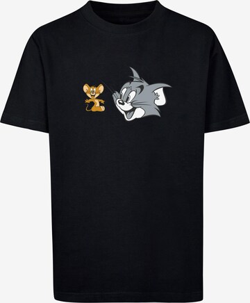 ABSOLUTE CULT T-Shirt 'Tom And Jerry - Simple Heads' in Schwarz: predná strana