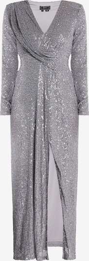Rochie de seară faina pe gri argintiu, Vizualizare produs