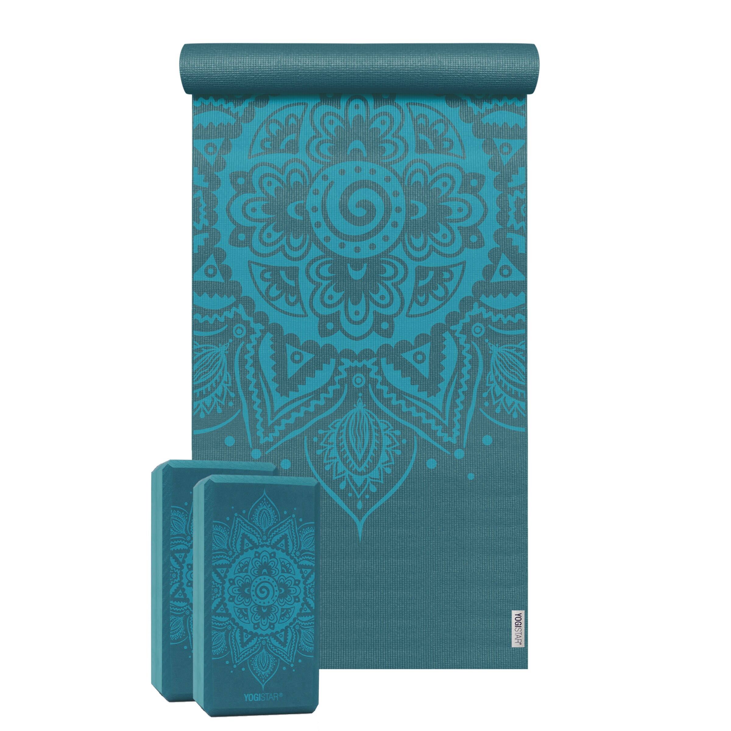 YOGISTAR.COM Yoga Matte in Grau: Vorderseite