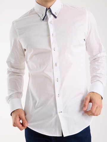 Slim fit Camicia business di 7Camicie in bianco