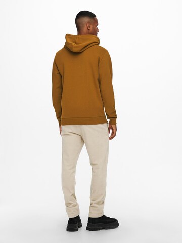 Only & Sons Regular fit Sweatshirt 'Ceres' in Bruin