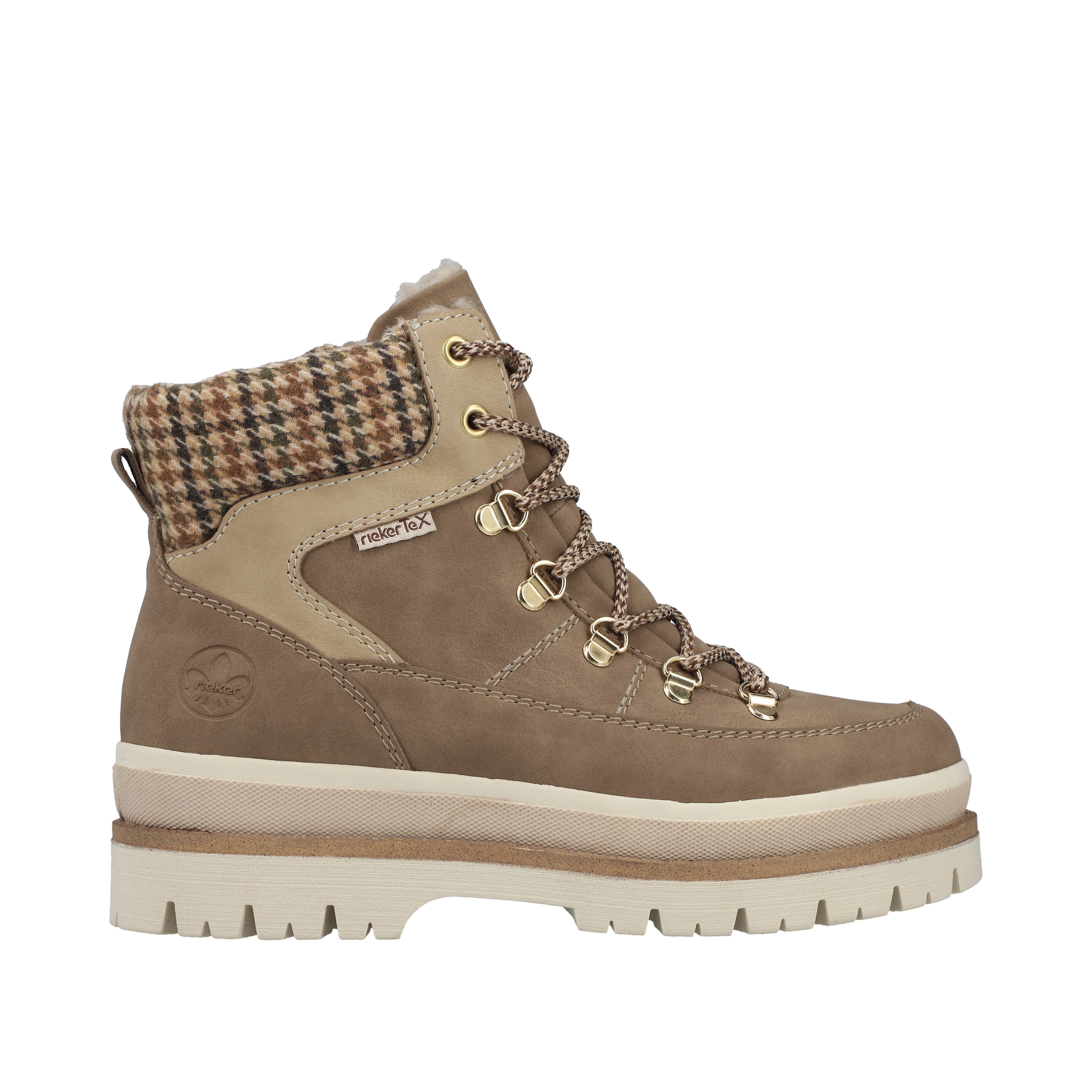 Rieker Schnürstiefelette in Beige