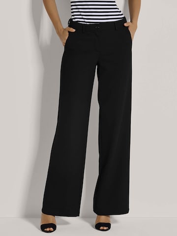 MADELEINE Wide leg Broek in Zwart: voorkant