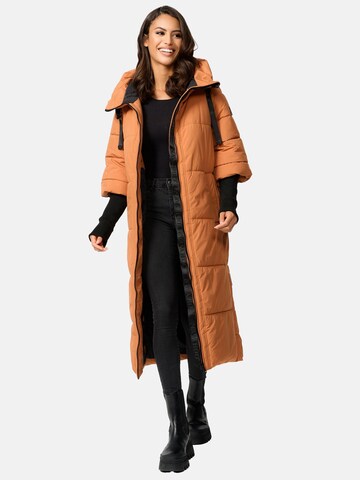 NAVAHOO Winter Coat 'Ciao Miau XIV' in Orange