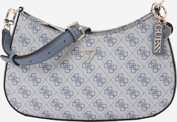 Sac bandoulière 'NOELLE II TOP ZIP SHOULDER BAG' GUESS en bleu : devant