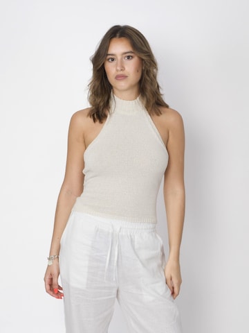 Top in maglia di SHAMBLES in beige: frontale