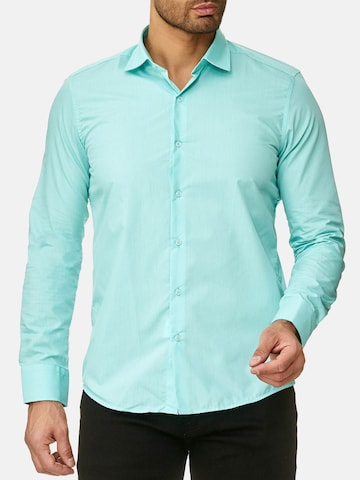Reslad Slim Fit Hemd 'Hemd Uni' in Grün