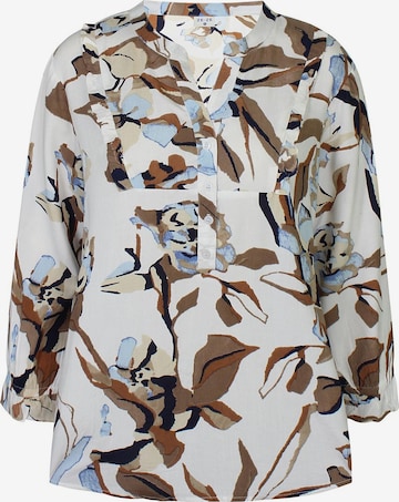 ze-ze Bluse 'Dot 075' in Blau: Vorderseite