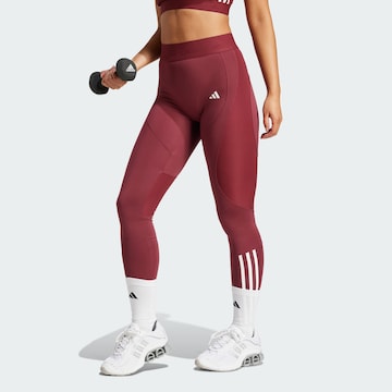 Skinny Pantaloni sportivi 'Hyperglam' di ADIDAS PERFORMANCE in rosso: frontale