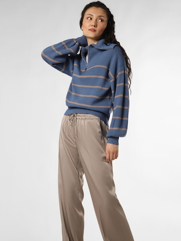 Cambio Wide leg Broek 'Avril' in Beige