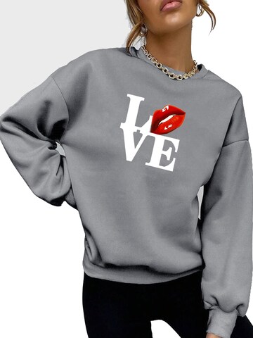 RMK Sweatshirt 'Love'‌‌‌‌‌ in Grau