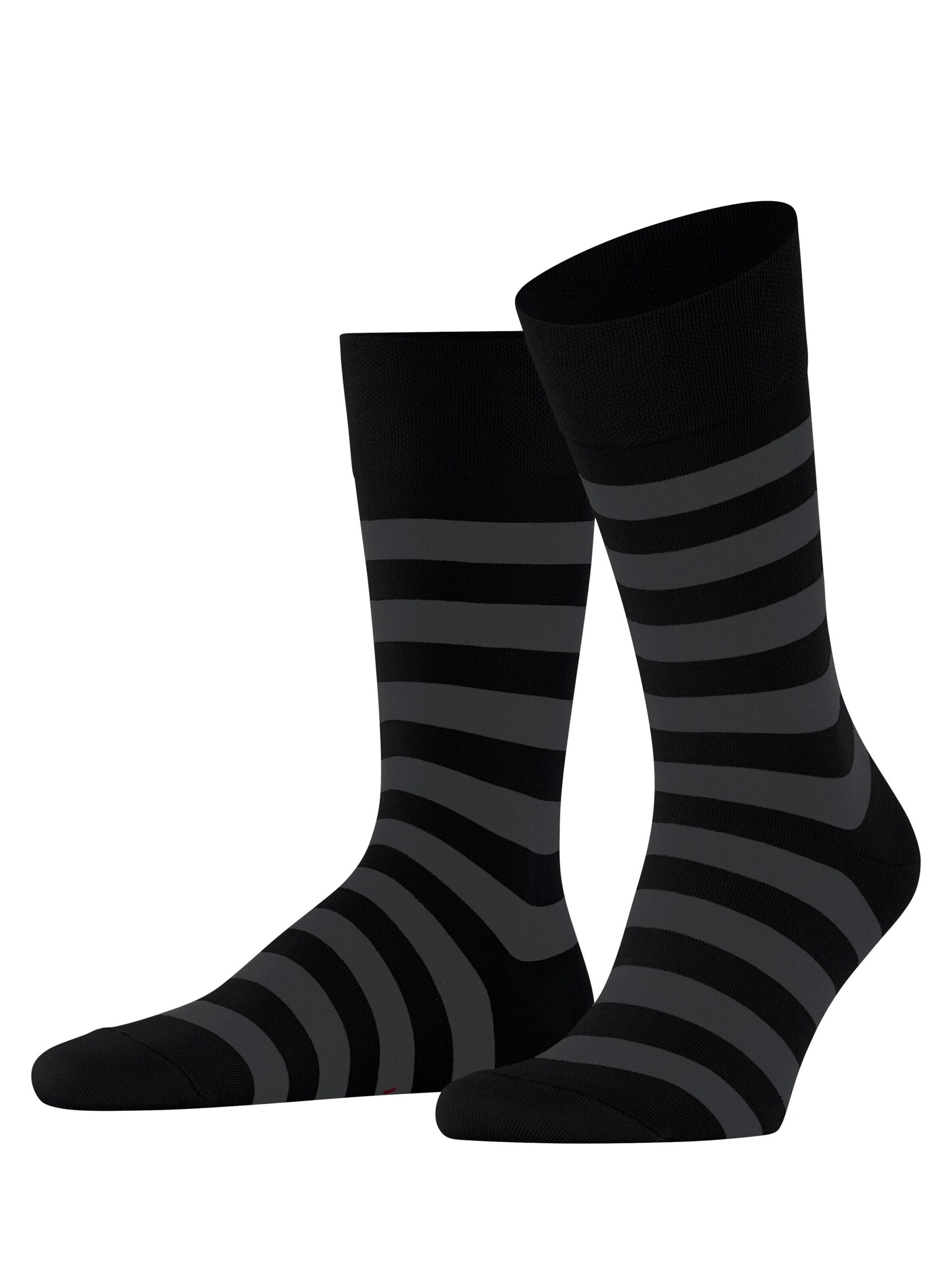 FALKE Socken 'Sensitive Mappd Line'‌‌‌‌‌‌‌‌ in Schwarz: Vorderseite