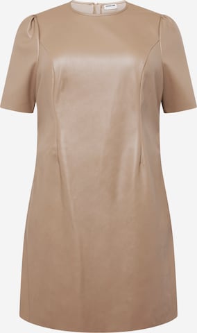 Noisy May Curve Dress 'HILL' in Brown: front