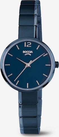 Boccia Titanium Analog Watch in Blue: front