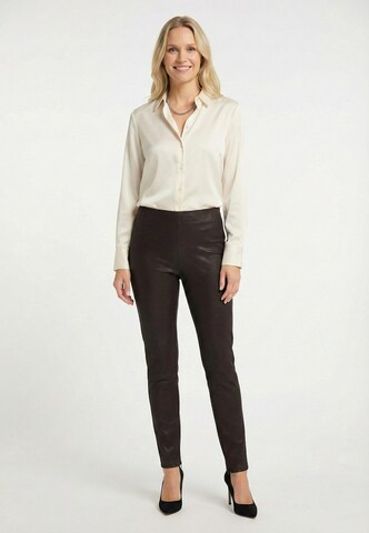 Felix Hardy Skinny Fit Панталон в кафяво: отпред