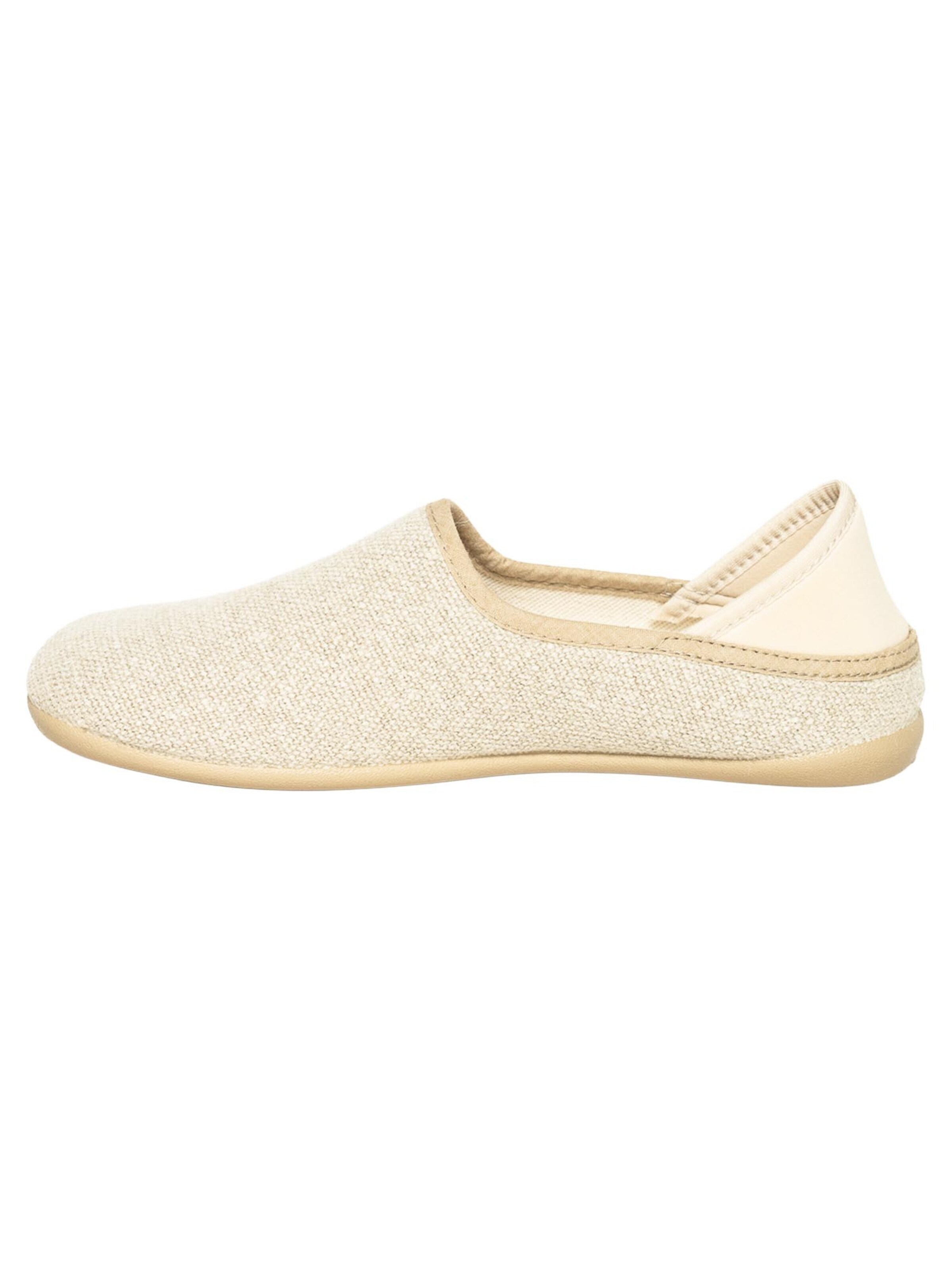 Gottstein Slippers 'Linen Slip-On' in Beige