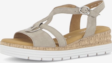 GABOR Strap Sandals in Grey: front