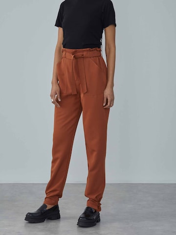 LeGer by Lena Gercke Tapered Trousers 'Victoria' in Brown: front