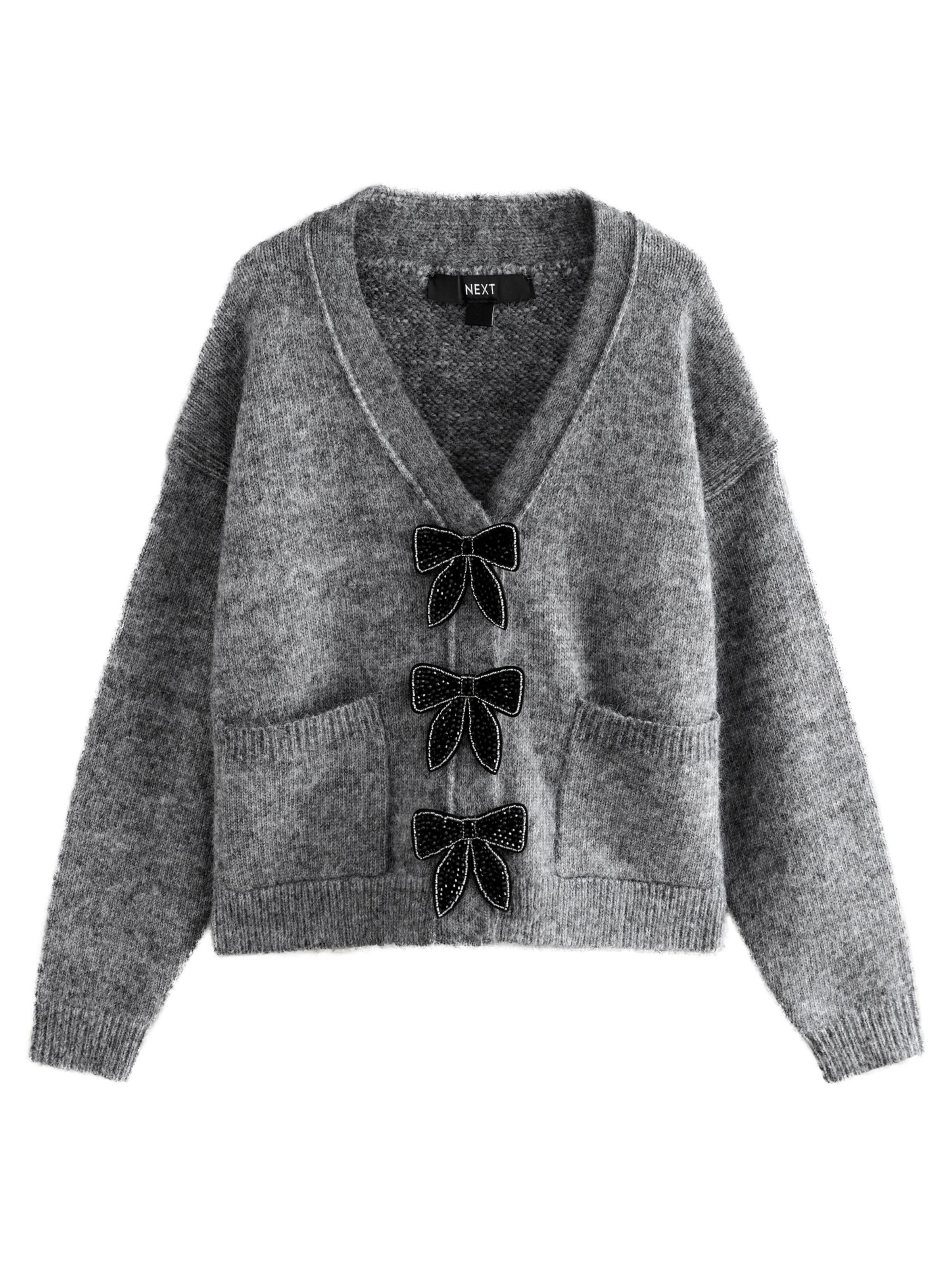 Next Kardigán - szürke: elől