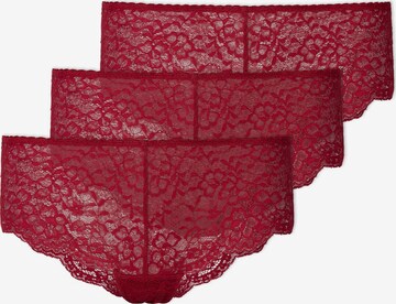 SNOCKS Boyshorts 'Spitze' in Red: front