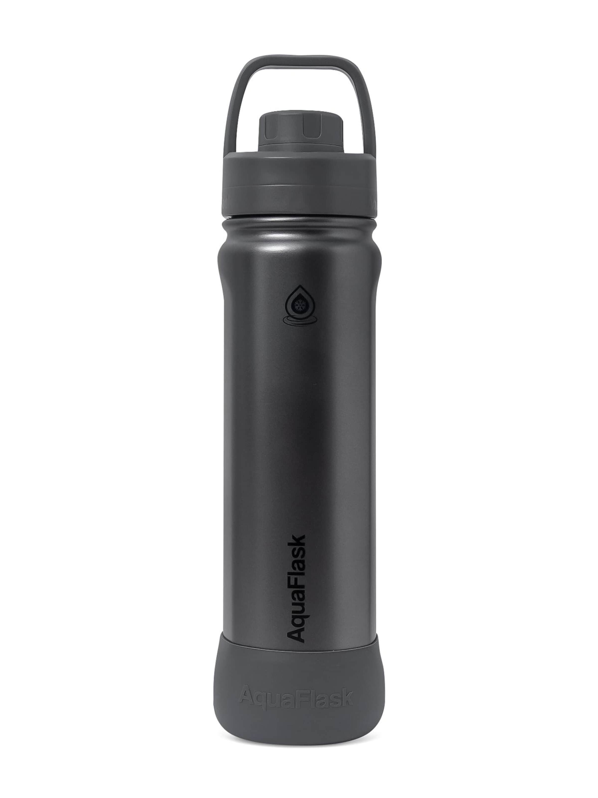 AquaFlask Láhev na vodu 'AquaFlask Termoláhev STELLAR 650 ml' – černá: přední strana