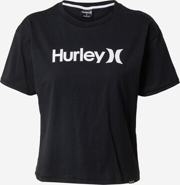 T-shirt fonctionnel Hurley en noir : devant