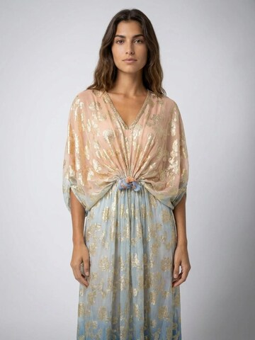 Miss June Šaty 'Caftan Long Pastel' – modrá: přední strana