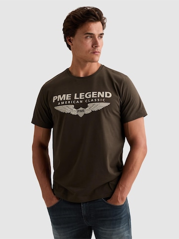 PME Legend - Camiseta 'T-shirt with PME Legend logo' en marrón: frente