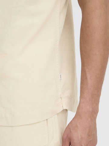 Fit confort Chemise 'SDLITT' !Solid en beige