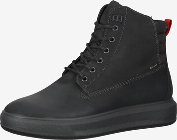 FRETZ MEN Lace-Up Boots in Black: front