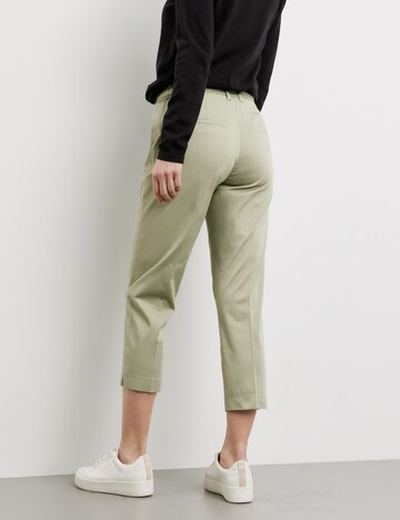 GERRY WEBER Slim fit Trousers with creases in Green