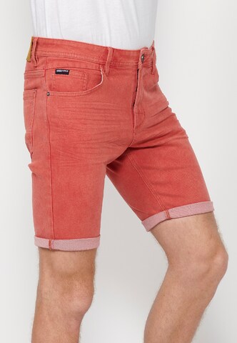 KOROSHI Regular Jeans 'Bermuda' in Red