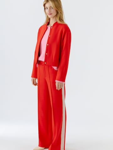 OUI Loose fit Pleat-front trousers in Red